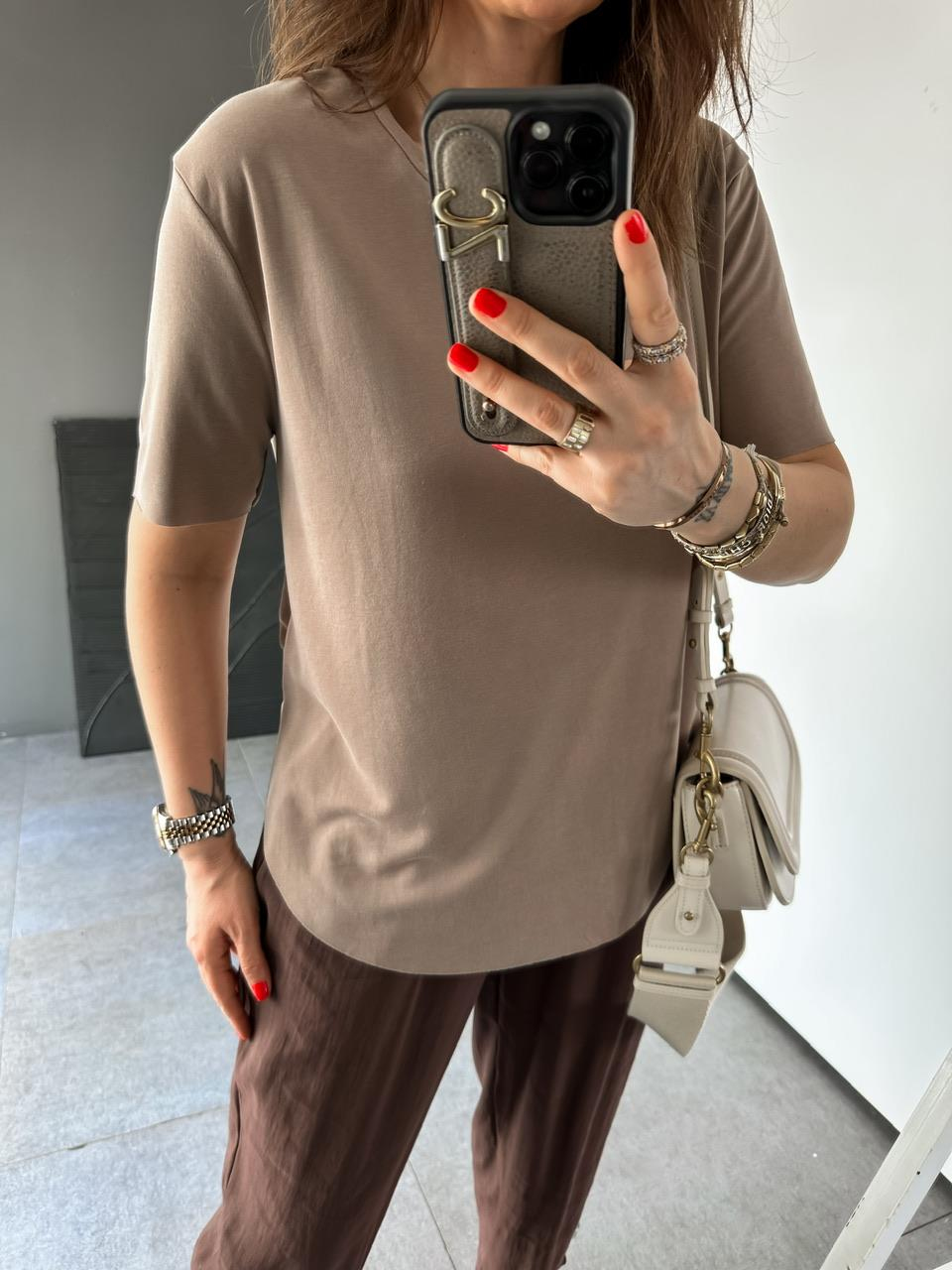 Vizon Lazer Kesim Modal Tshirt