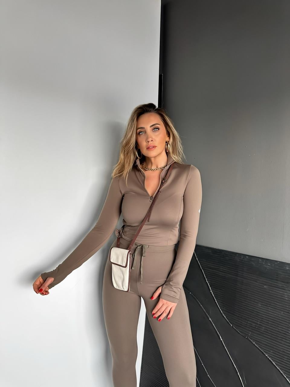 Vizon Parmak Geçirmeli Alo Sweatshirt