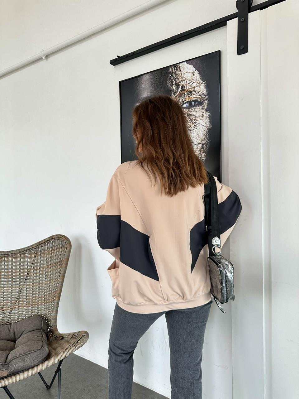 Yarasa Kol Parçalı Sweatshirt