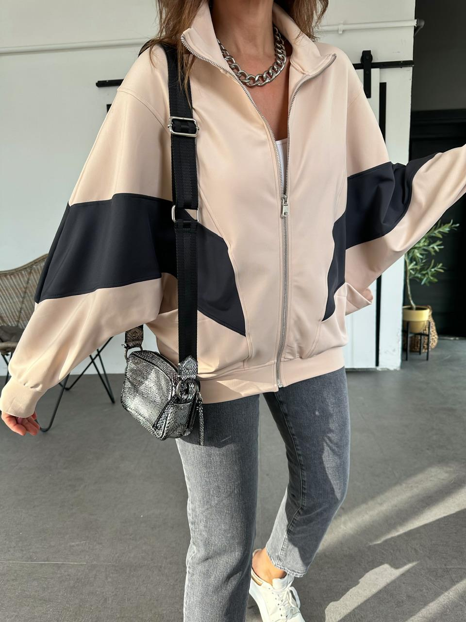 Yarasa Kol Parçalı Sweatshirt