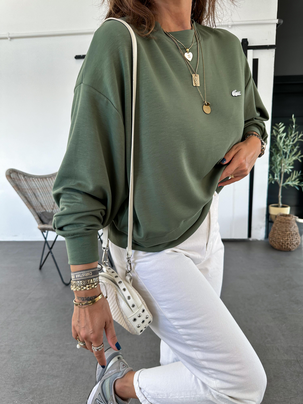 Yeşil Modal Premium Sweatsthirt
