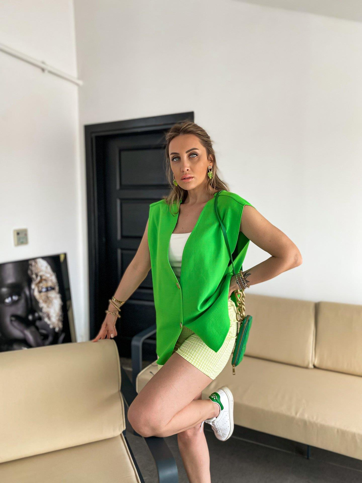 Yeşil Pötükare Şort