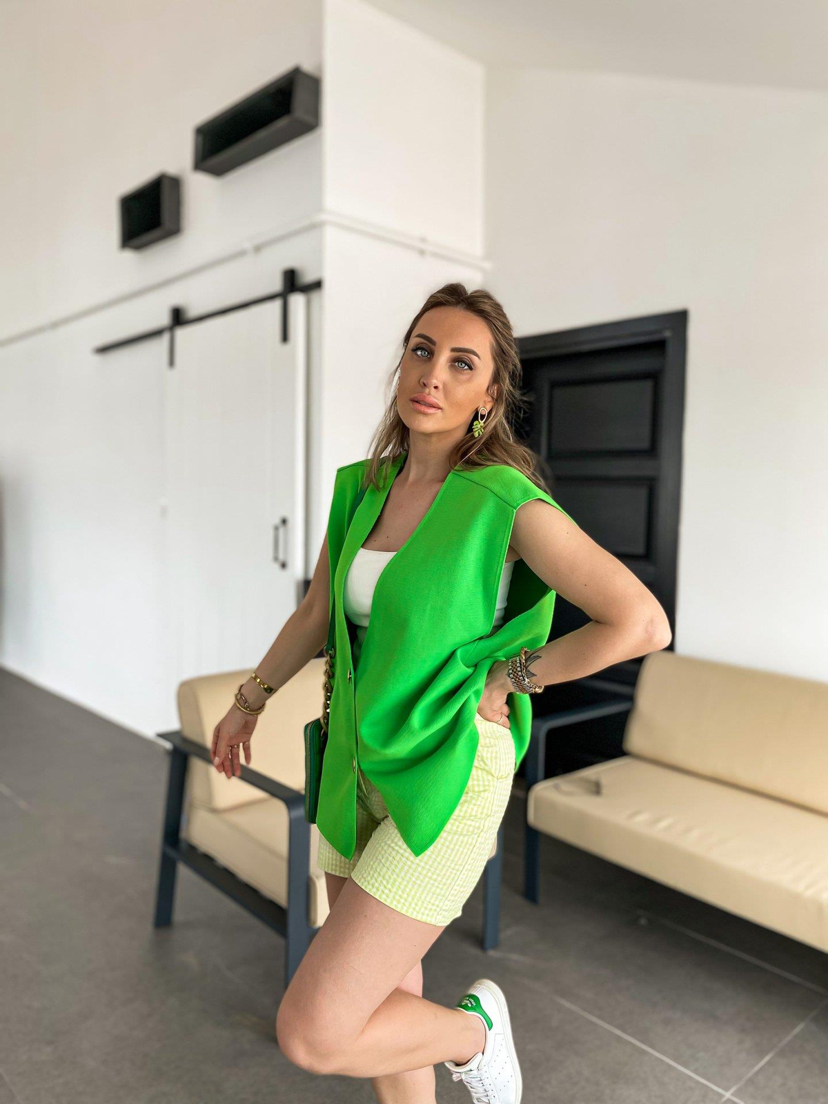 Yeşil Pötükare Şort