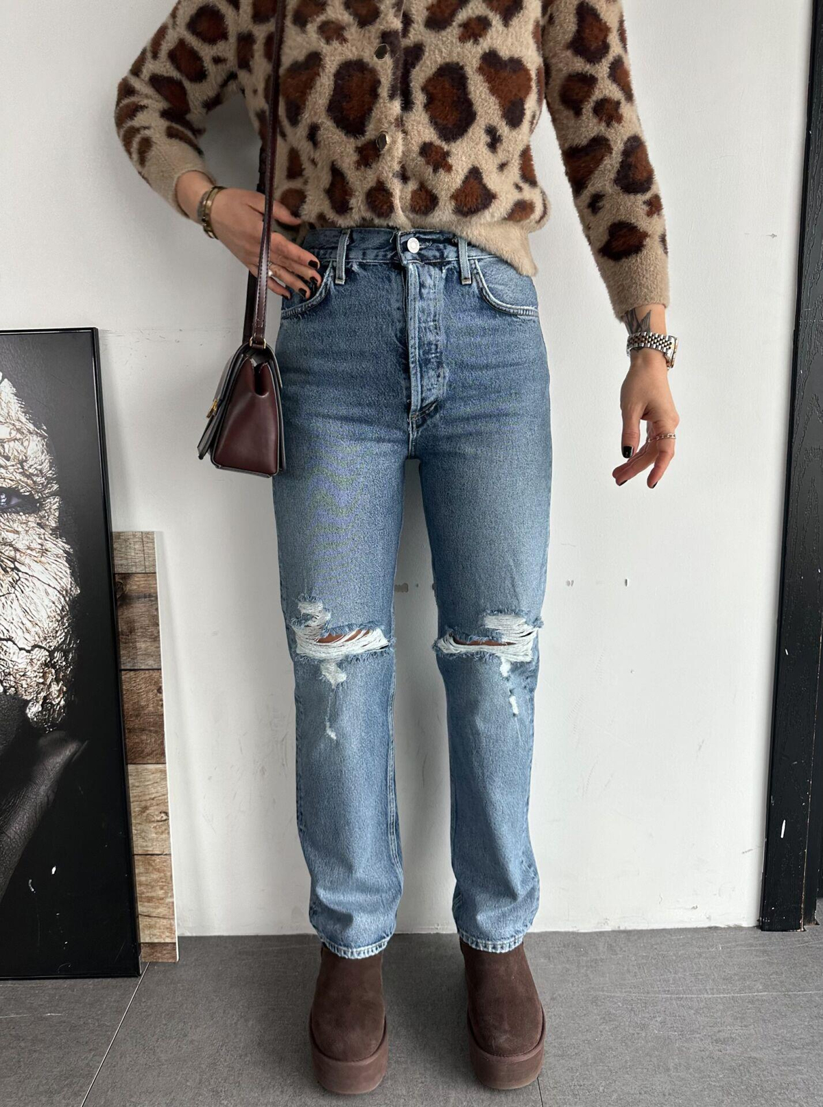 Yırtık Detaylı Premium Jean