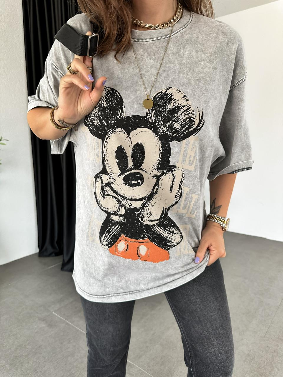You Miki Yıkamalı Tshirt