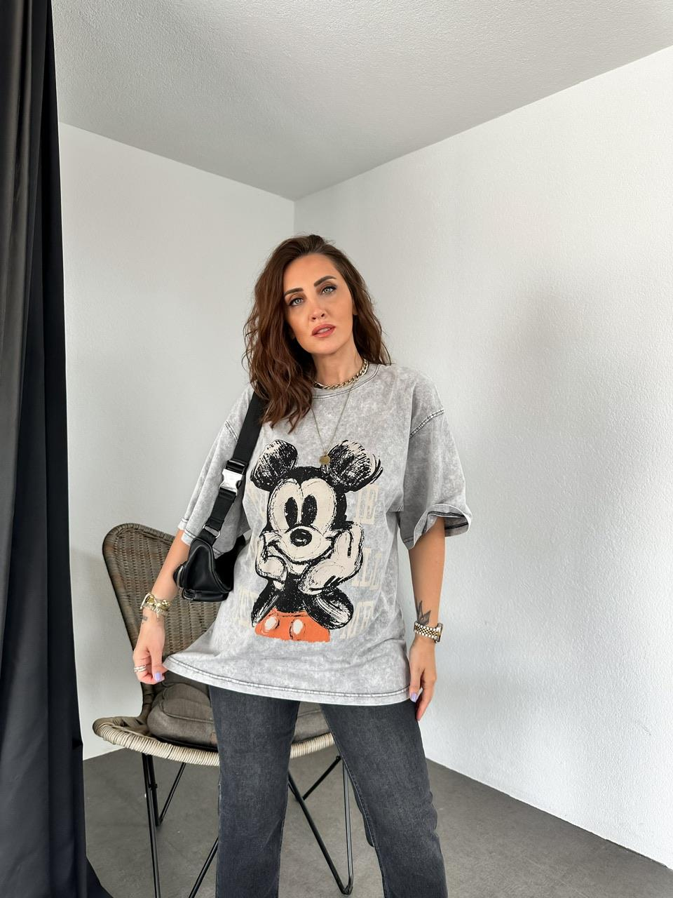 You Miki Yıkamalı Tshirt