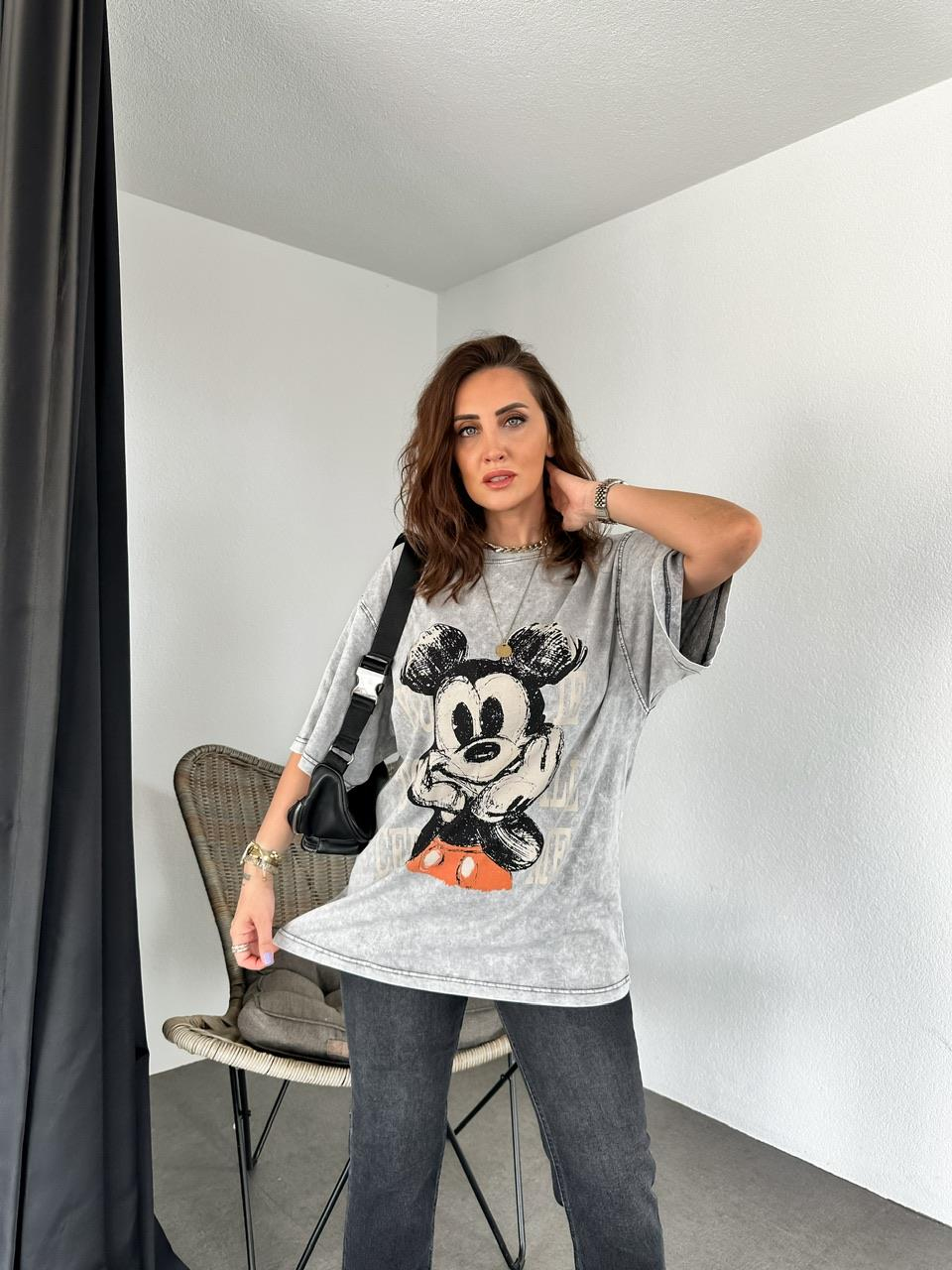 You Miki Yıkamalı Tshirt
