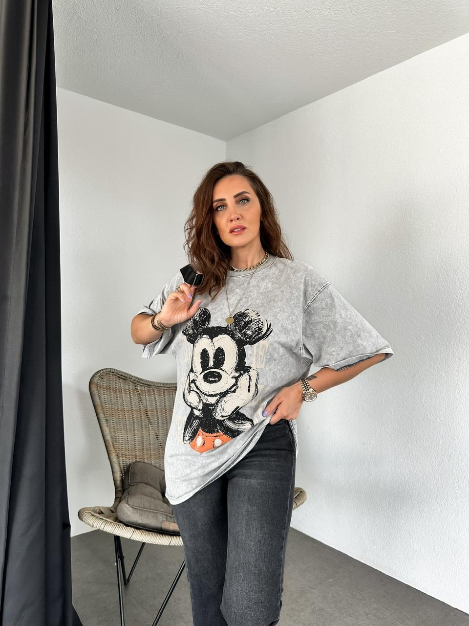 You Miki Yıkamalı Tshirt