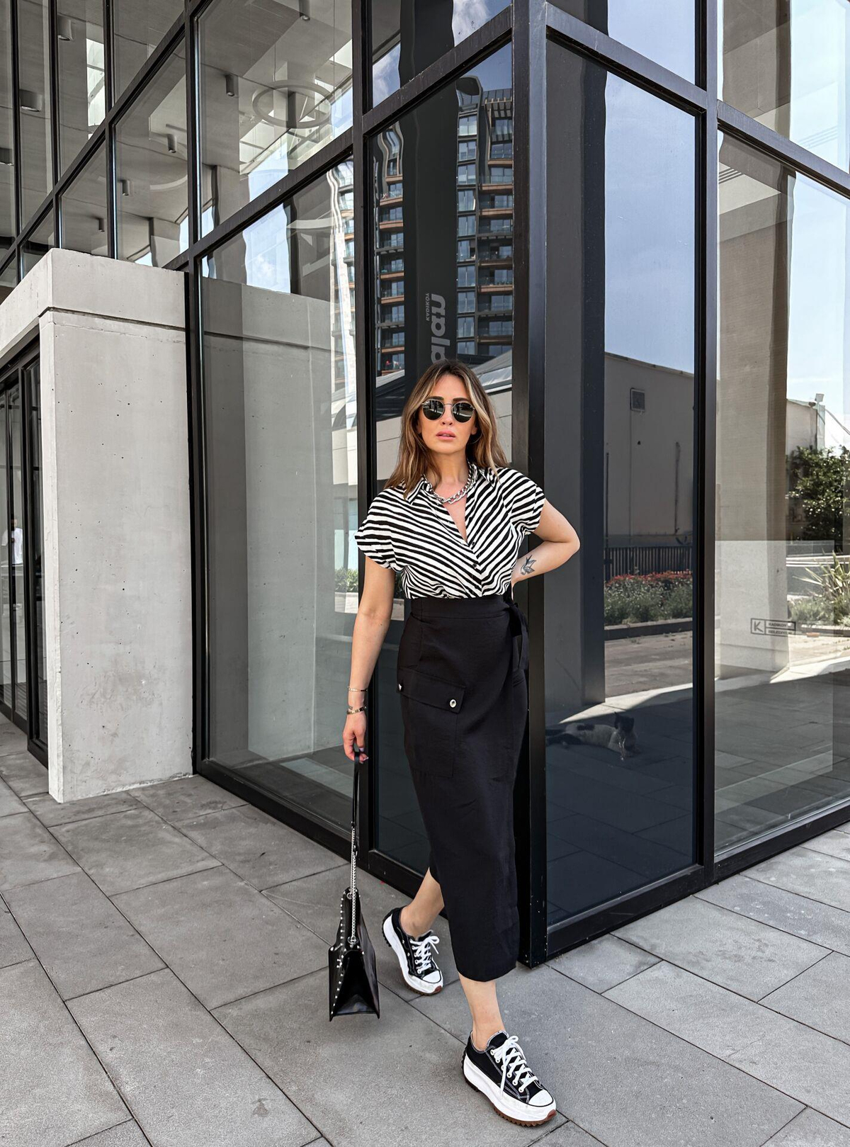 Zebra Düşük Omuzlu Gömlek