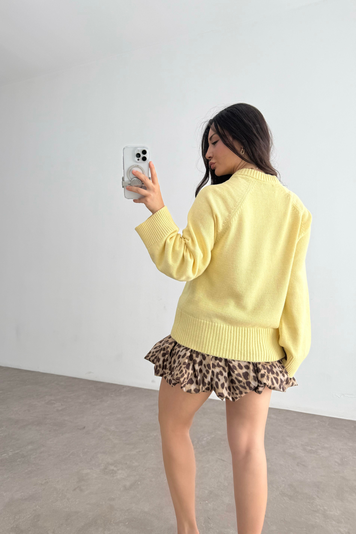 Asos Orj. Butter Yellow Geniş Ribanalı Kazak