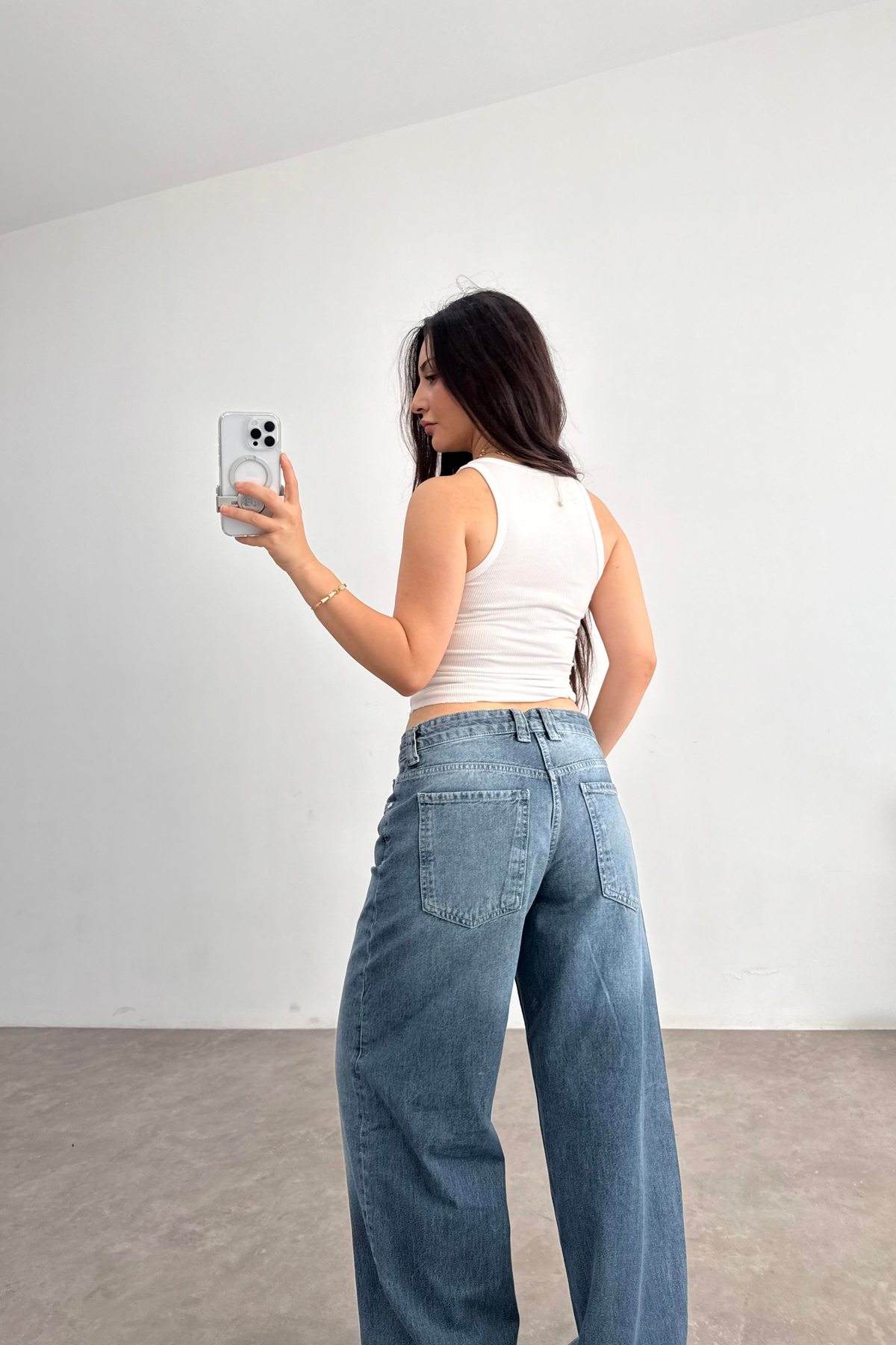 Brshk Orj. Vintage Blue Baggy Jean