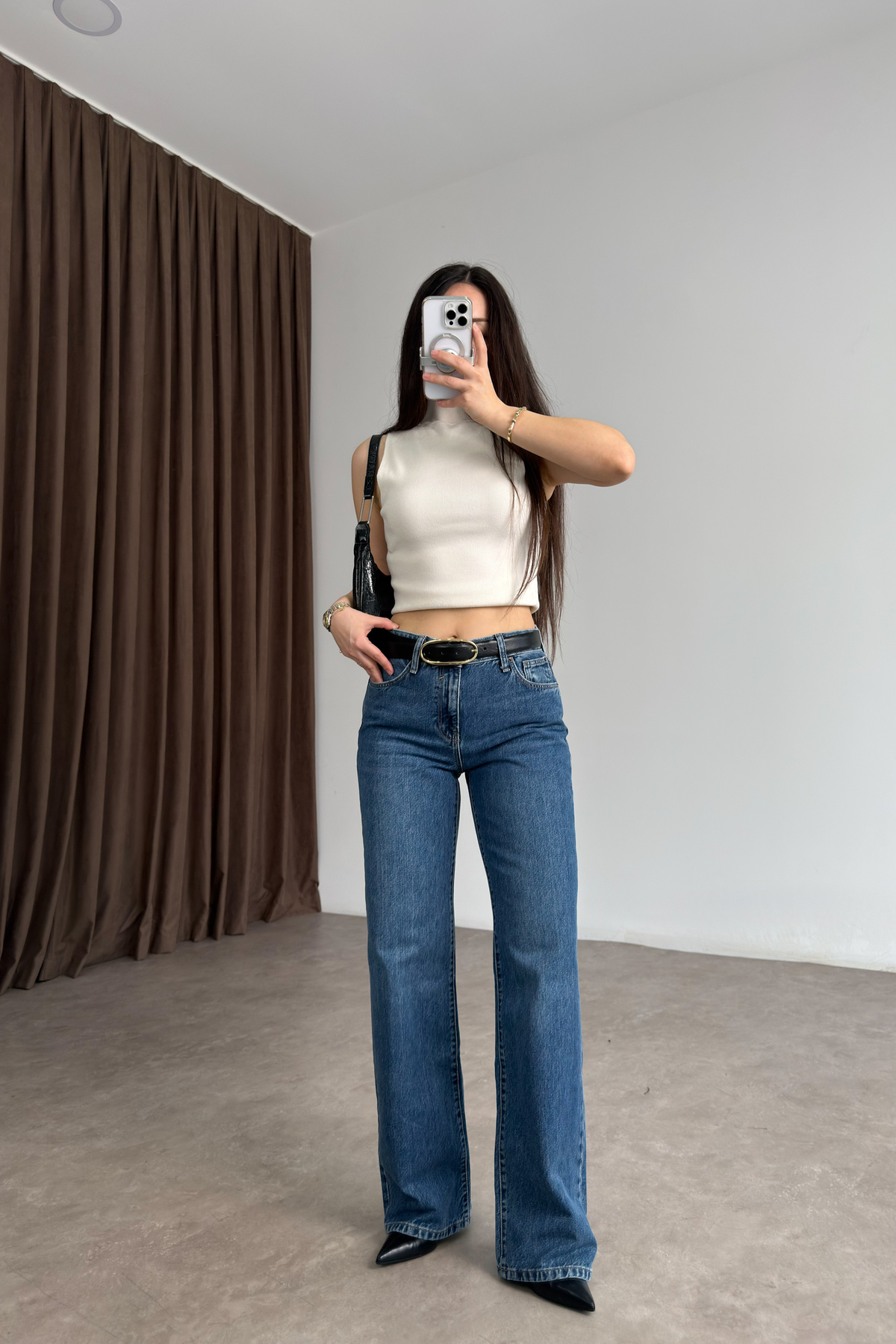 Clns Orj. Orta Mavi Straightleg Jean
