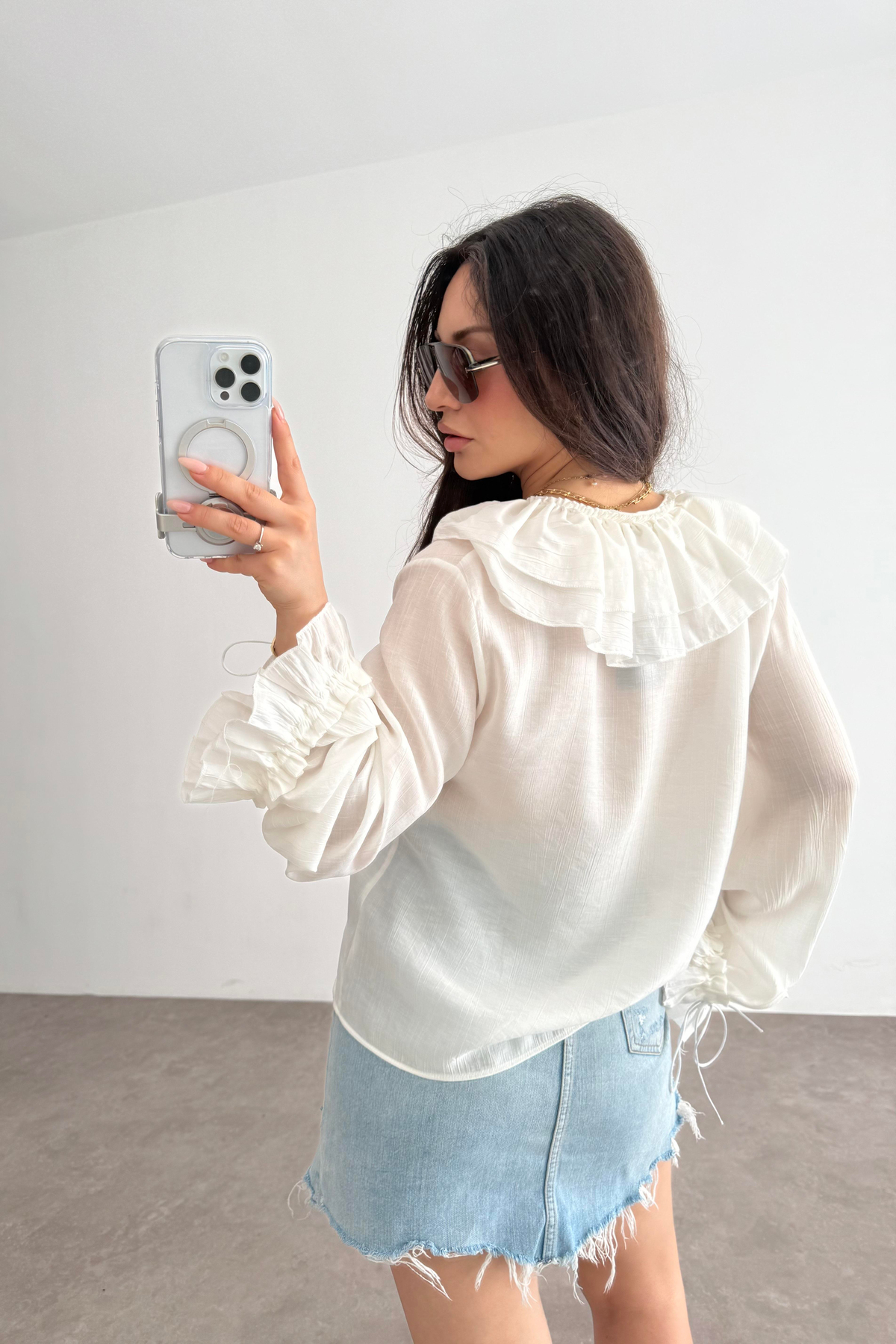 Daisy Bağcıklı Bohem Gömlek