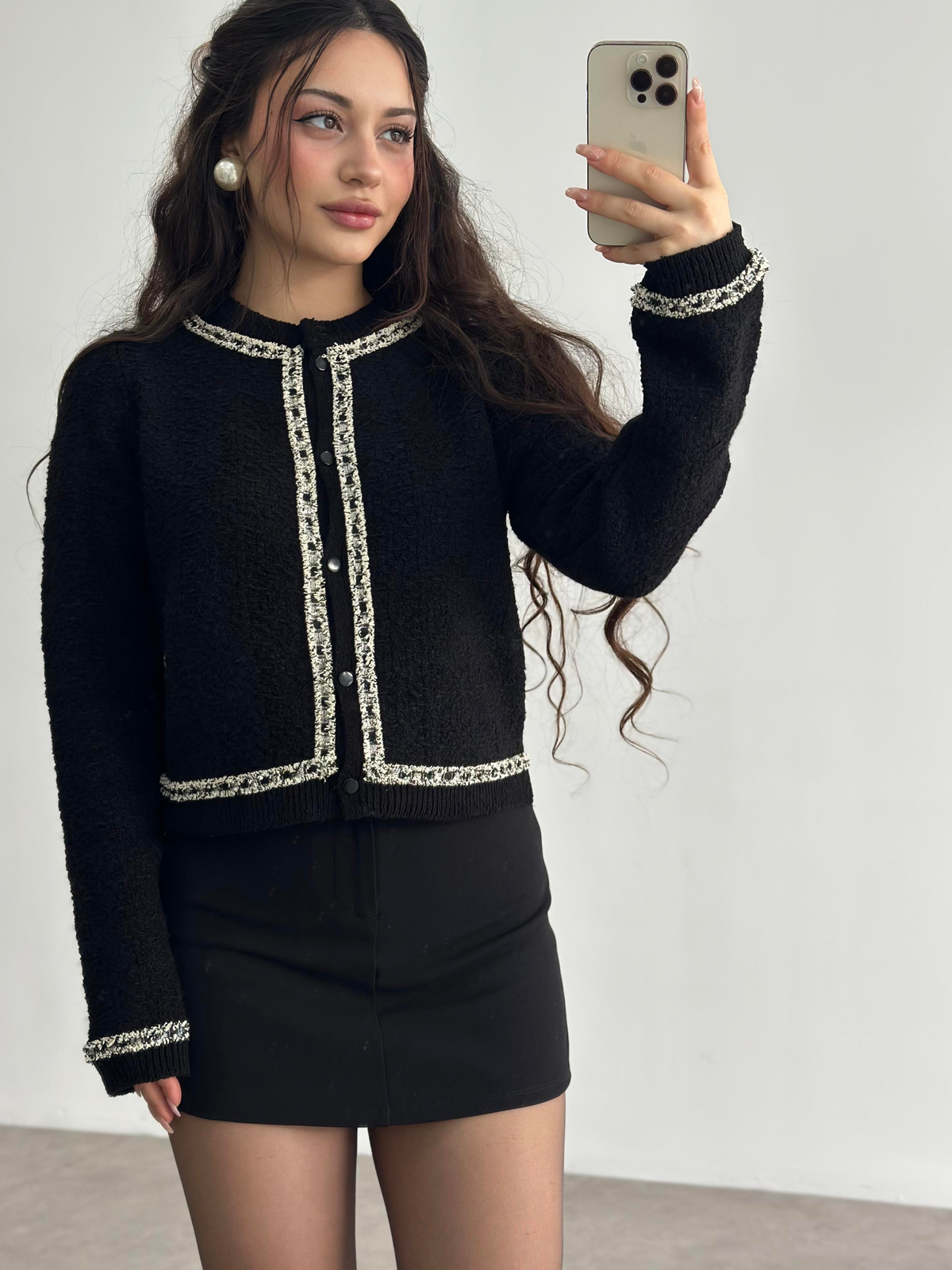 Mng Orj. Siyah Tüvit Hırka