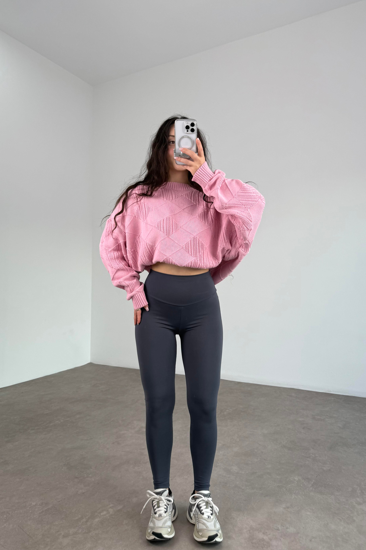 Oys. Modal İçi Pamuk Şardonlu Skinny Antrasit Tayt