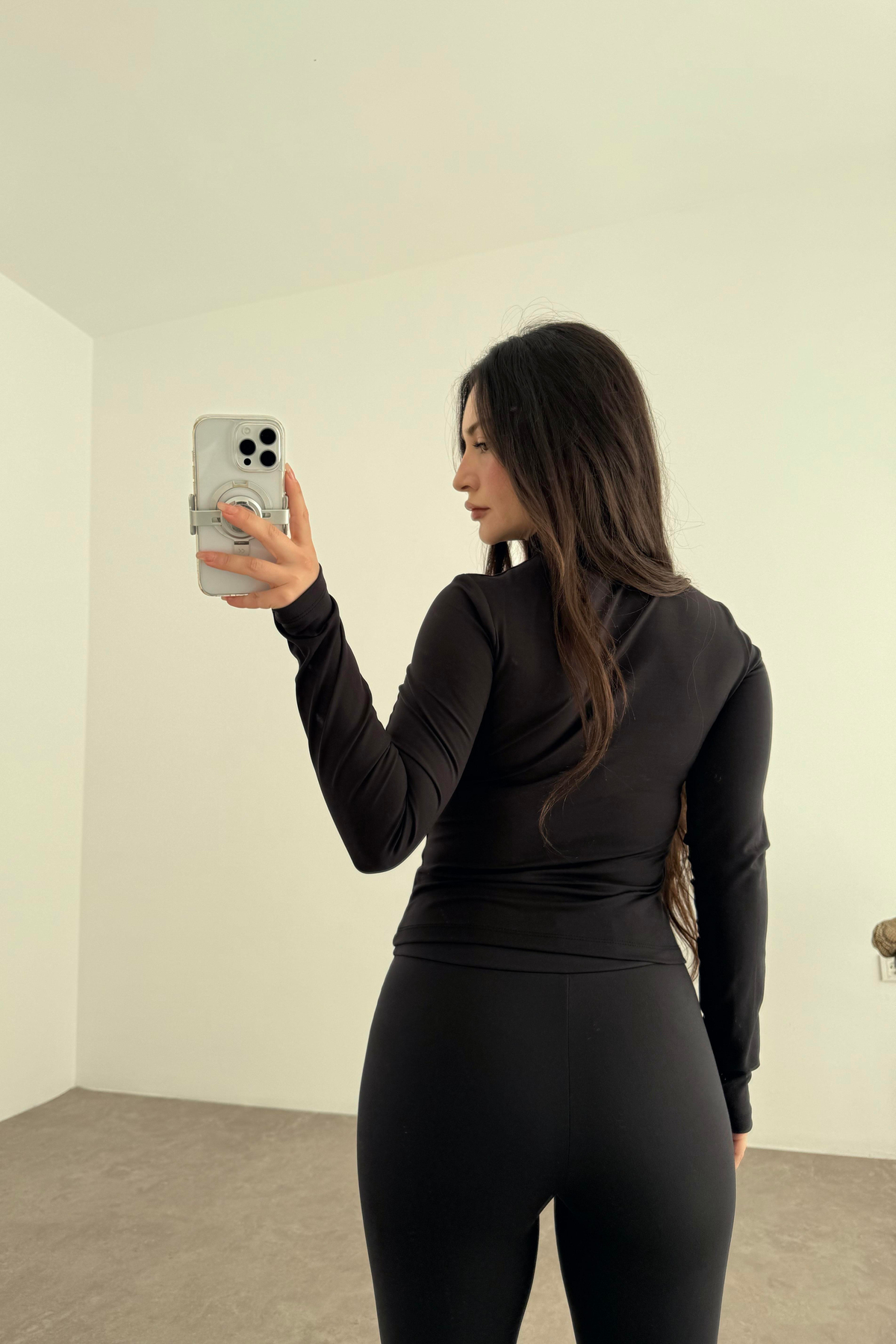 Oys. Modal İçi Pamuk Şardonlu Skinny Siyah Tayt