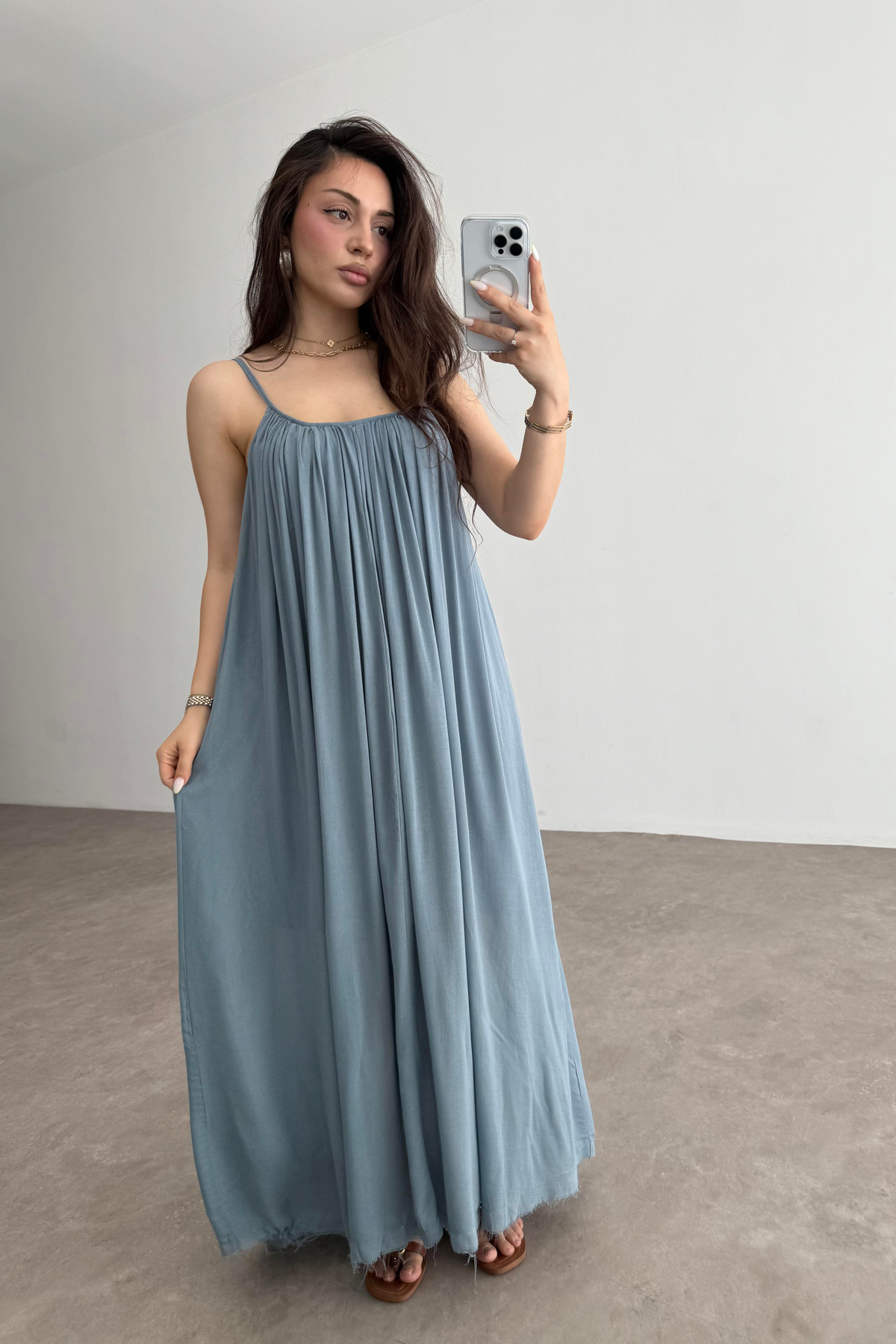 Valeria Premium İndigo Elbise