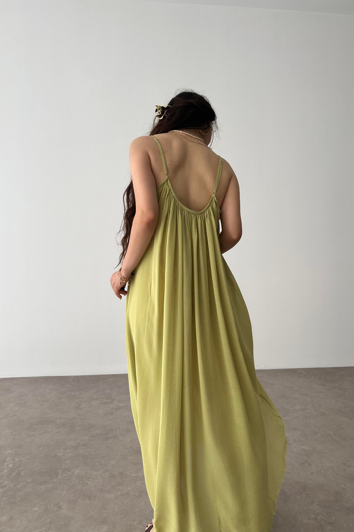 Valeria Premium Yeşil Elbise