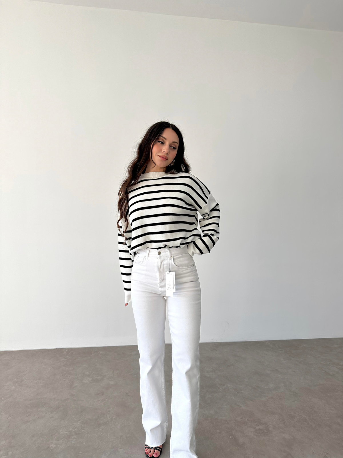ZRA Premium Straightleg Jean Beyaz