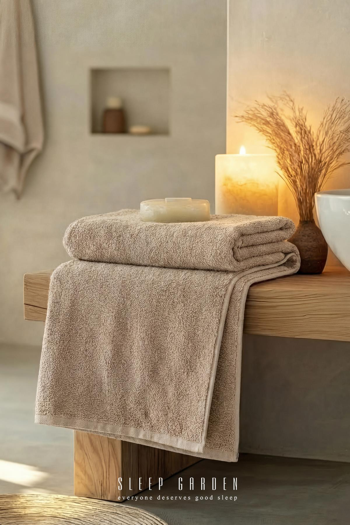 %100 Pamuk Yumuşak Dokulu 90x140 Banyo Havlusu Kahverengi %100 Pamuk Yumuşak Dokulu 90x140 Banyo Havlusu Kahverengi Sleep Garden