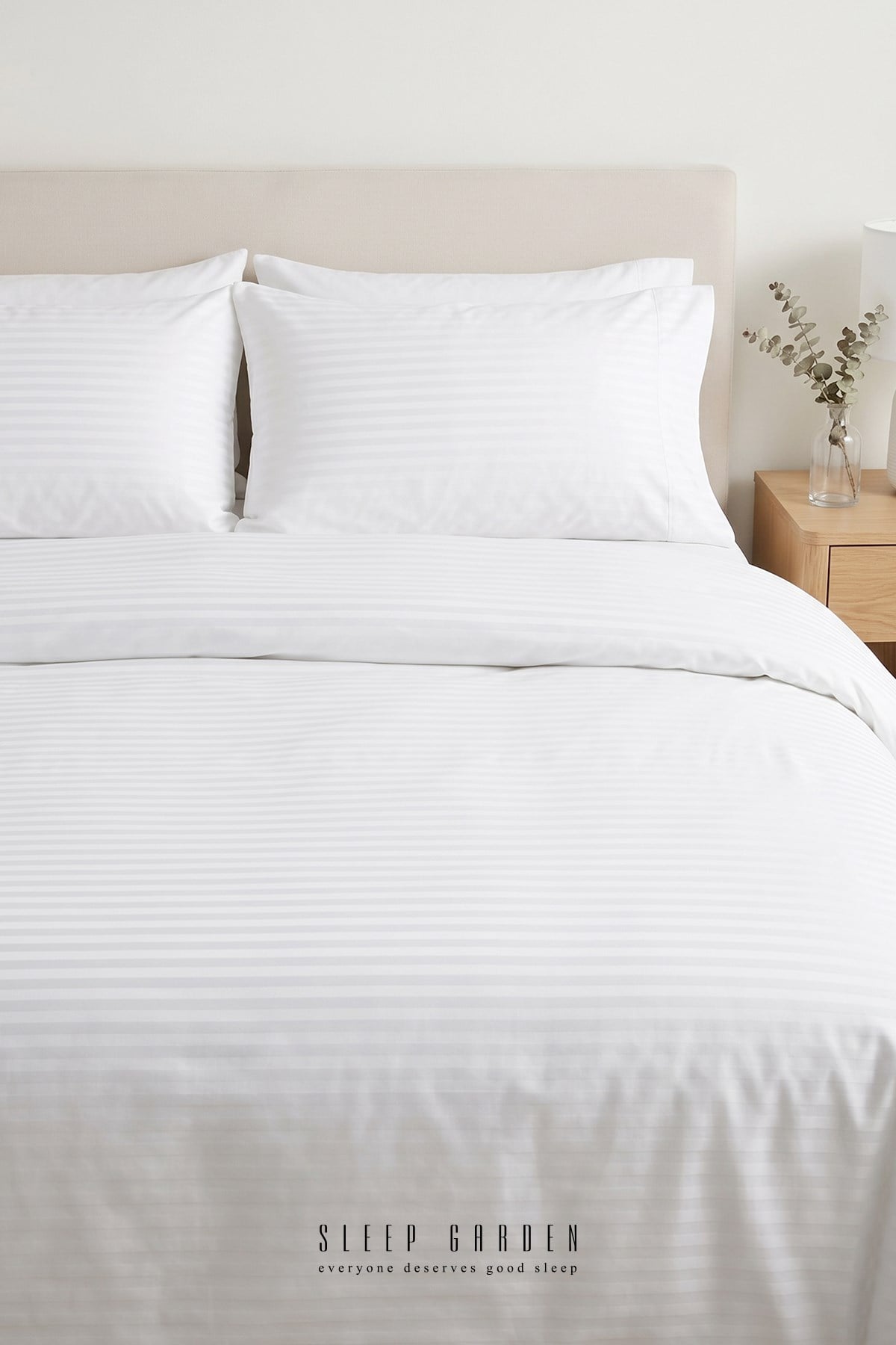 Elegan Pamuklu Lastikli Beyaz Nevresim TakımıPamuklu Lastikli Beyaz Elegan Tek Kişilik Nevresim Takımı | Sleep GardenSleep Garden