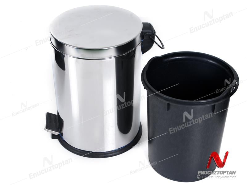 Krom Pedallı Çöp Kovası Ofis Tipi 12 Litre | ID3000