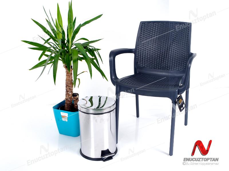 Krom Pedallı Çöp Kovası Ofis Tipi 12 Litre | ID3000
