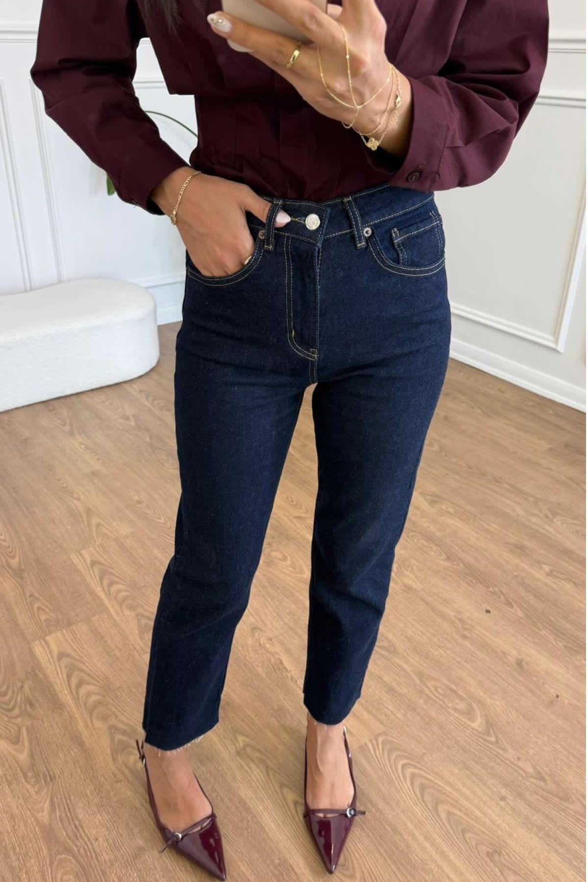 KESİK PAÇA JEAN - LACİVERT