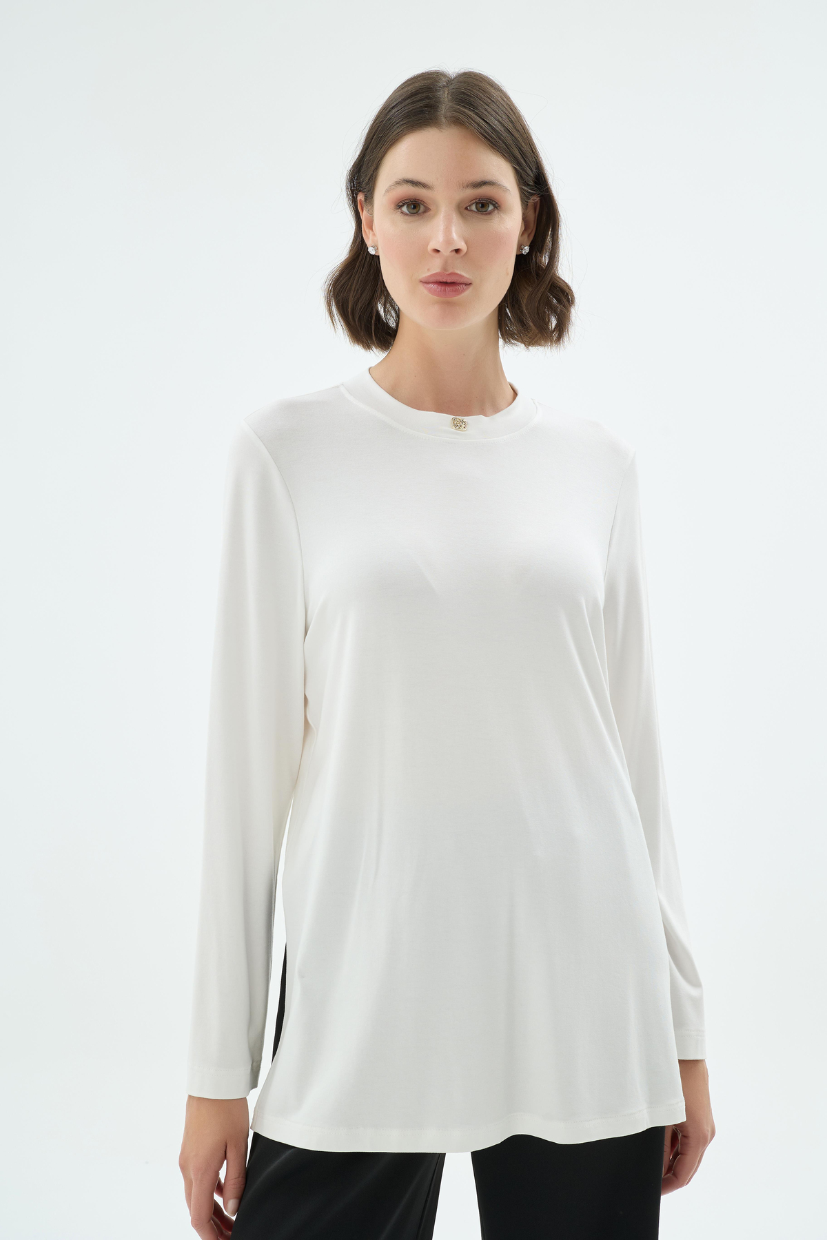 23001 CELİNA BLUZ Ekru