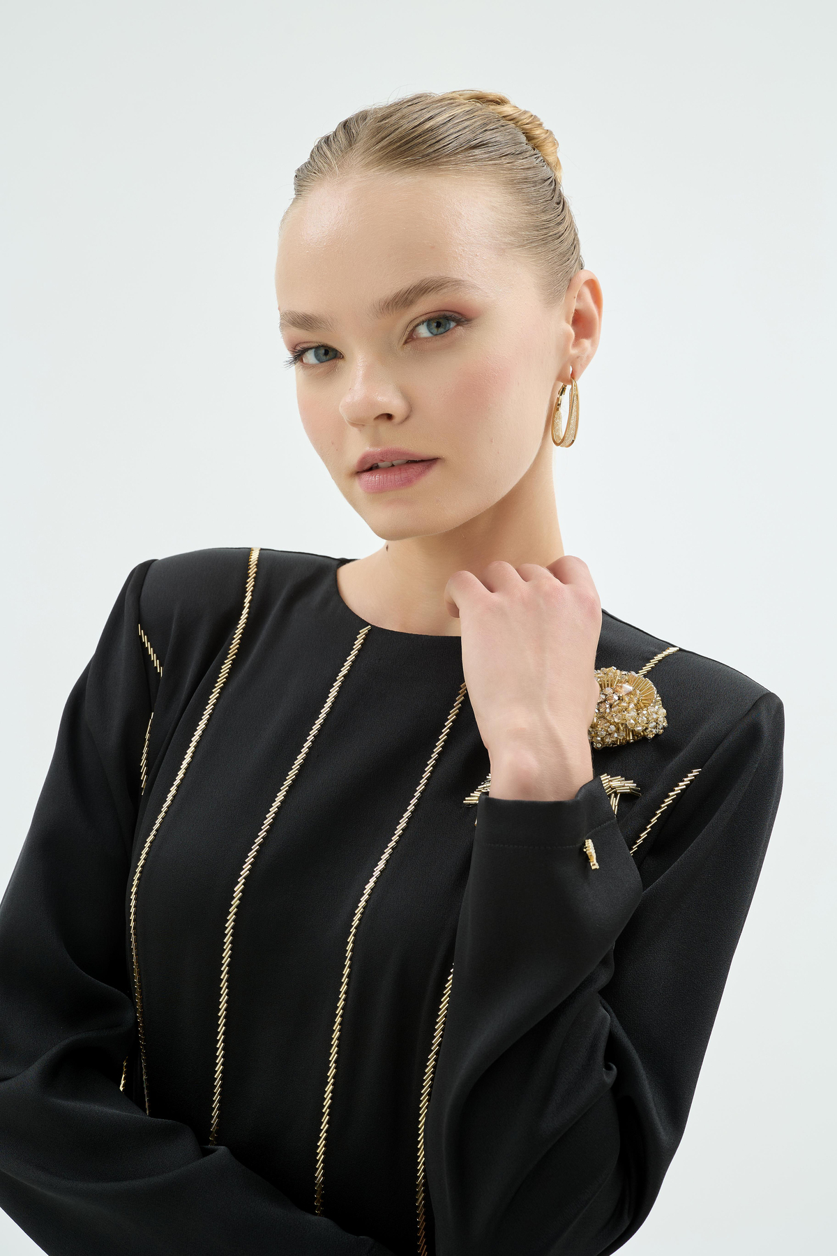 30014 MİA ABİYE ELBİSE Siyah