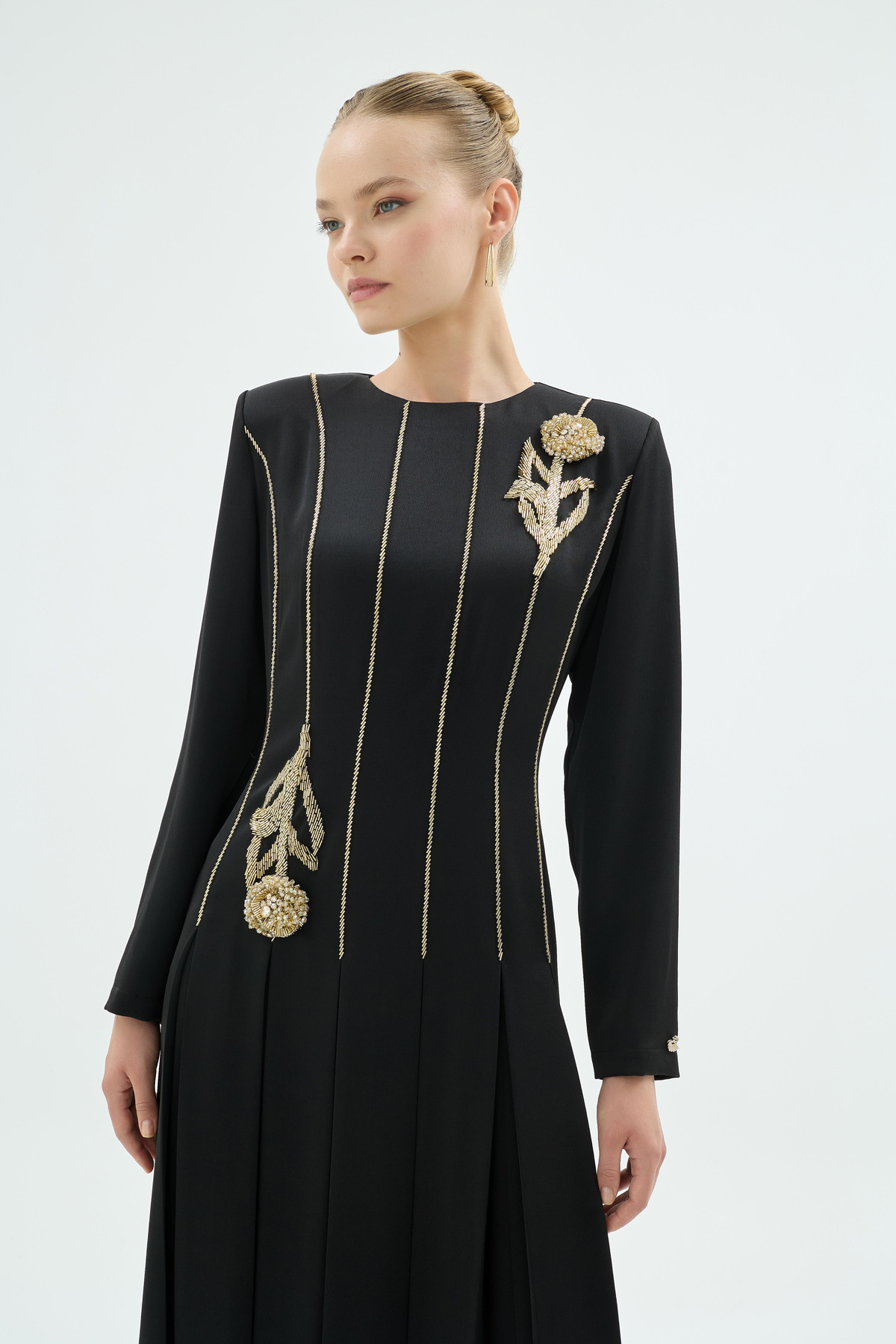 30014 MİA ABİYE ELBİSE Siyah