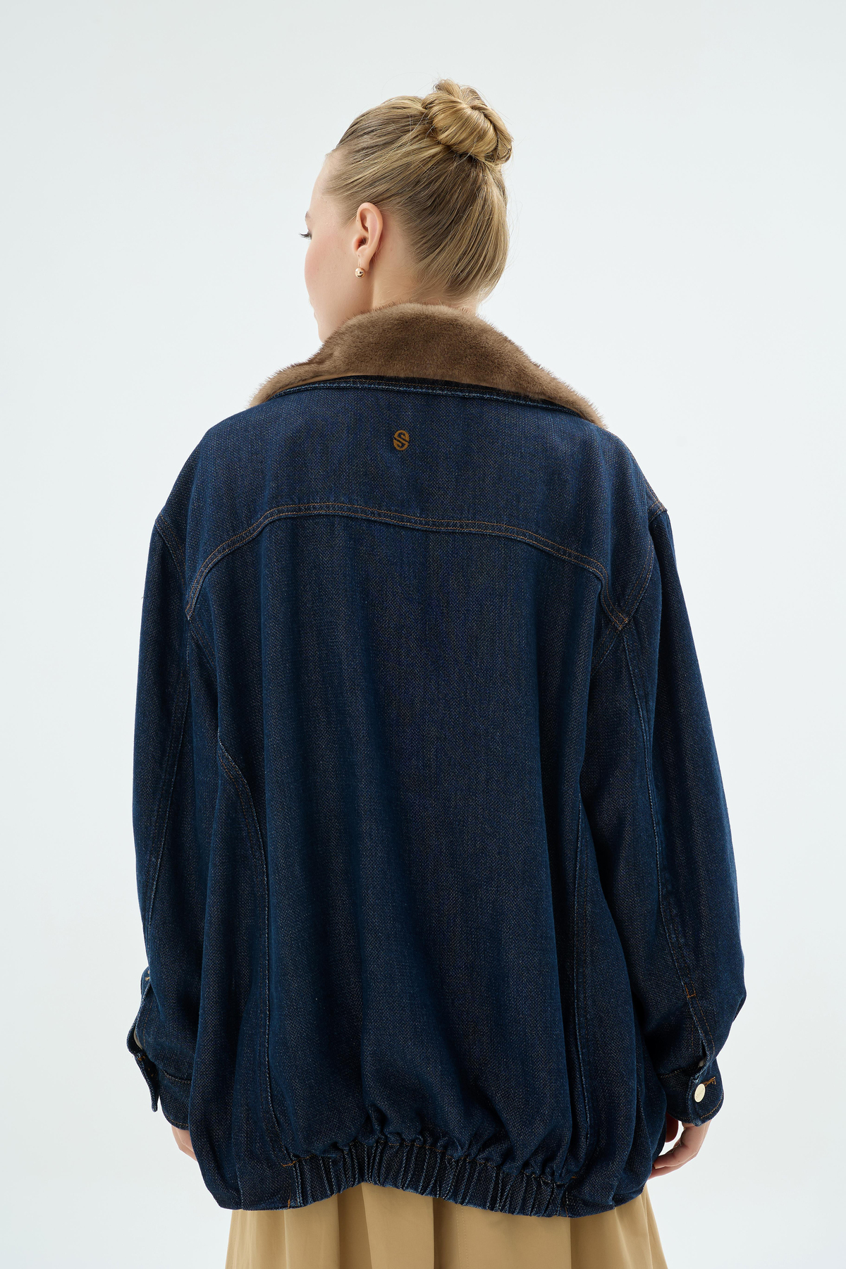 40011 SOUL KÜRKLÜ DENİM CEKET Koyu Mavi