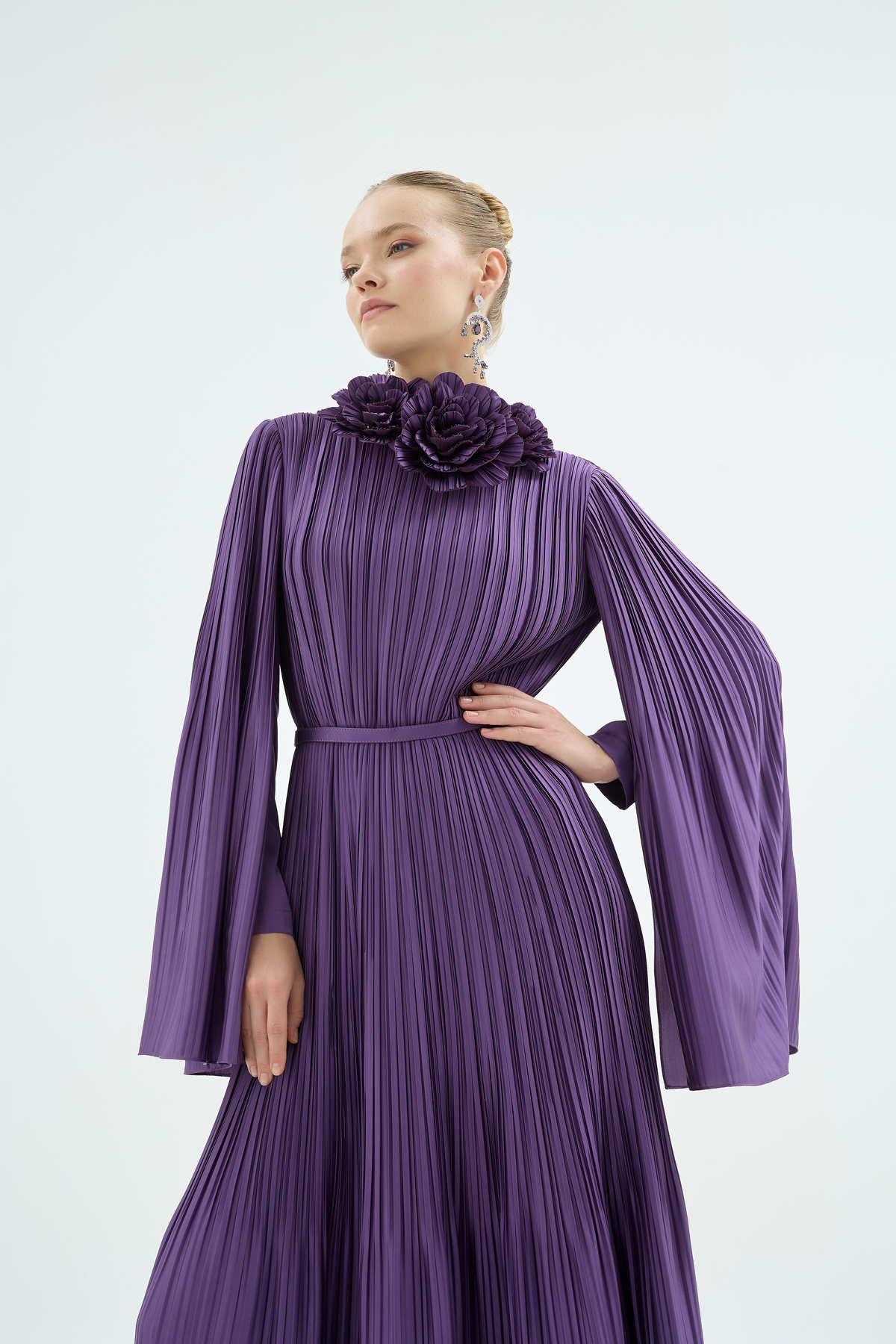 TAMİA ABİYE  ELBİSE Mor