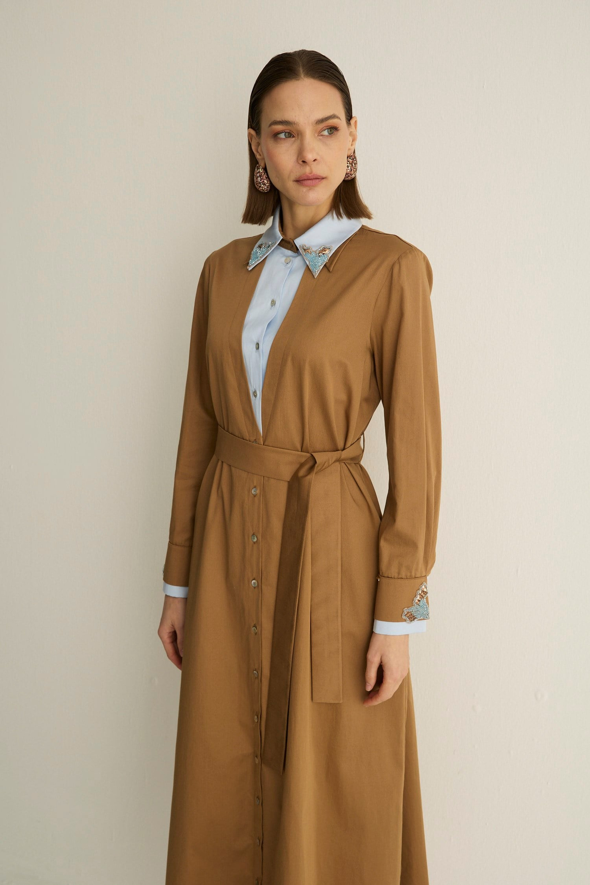 30016 ALLEGRA ELBISE Kahve-SD262062030016