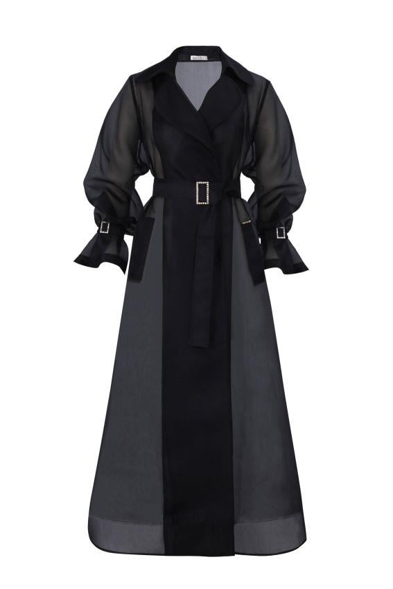 Bistro Trençkot Siyah