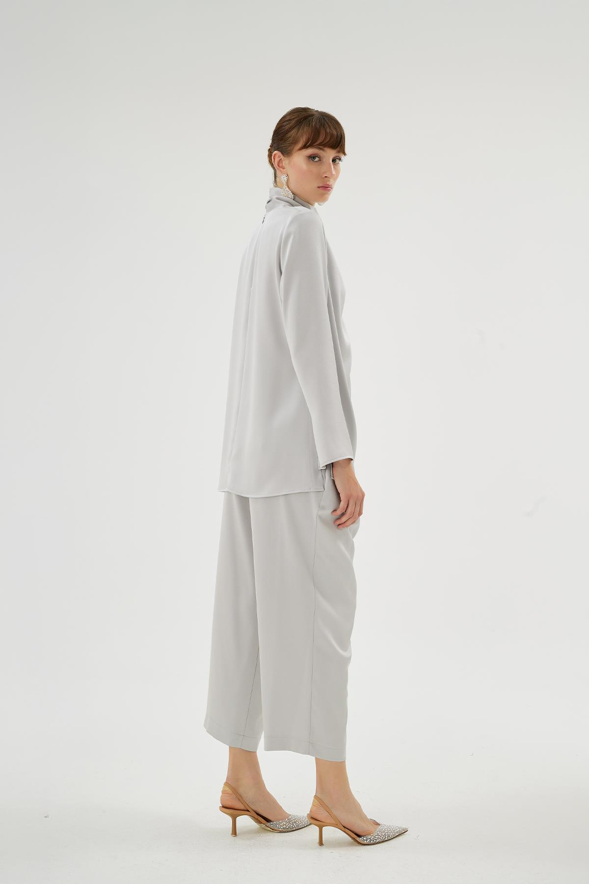 Cristalle Bluz Gümüş