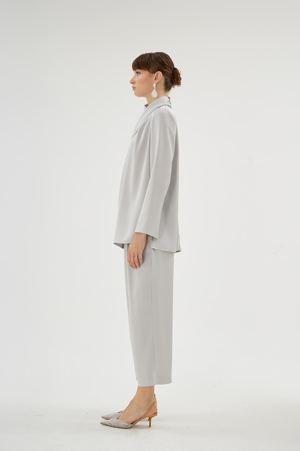 Cristalle Bluz Gümüş