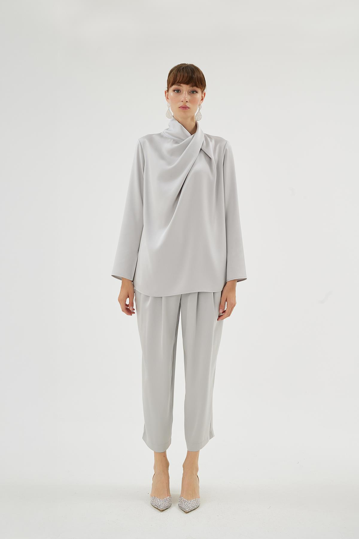 Cristalle Bluz Gümüş