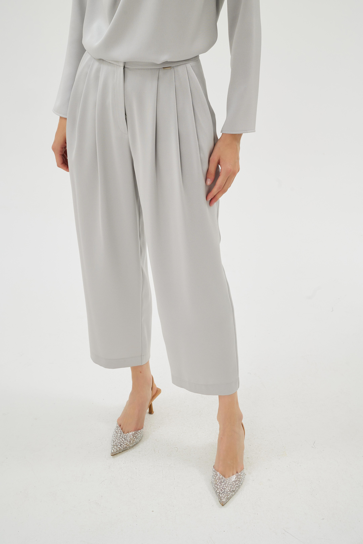 Cristalle Pantolon Gümüş