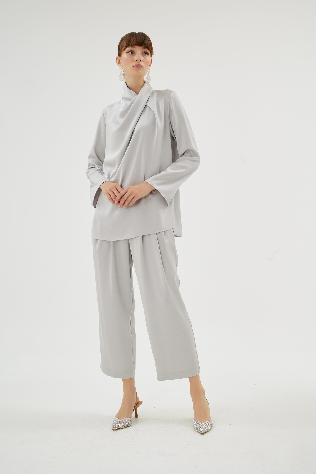 Cristalle Pantolon Gümüş