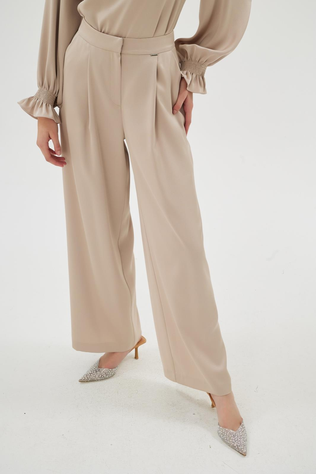 Elegance Pantolon Bej