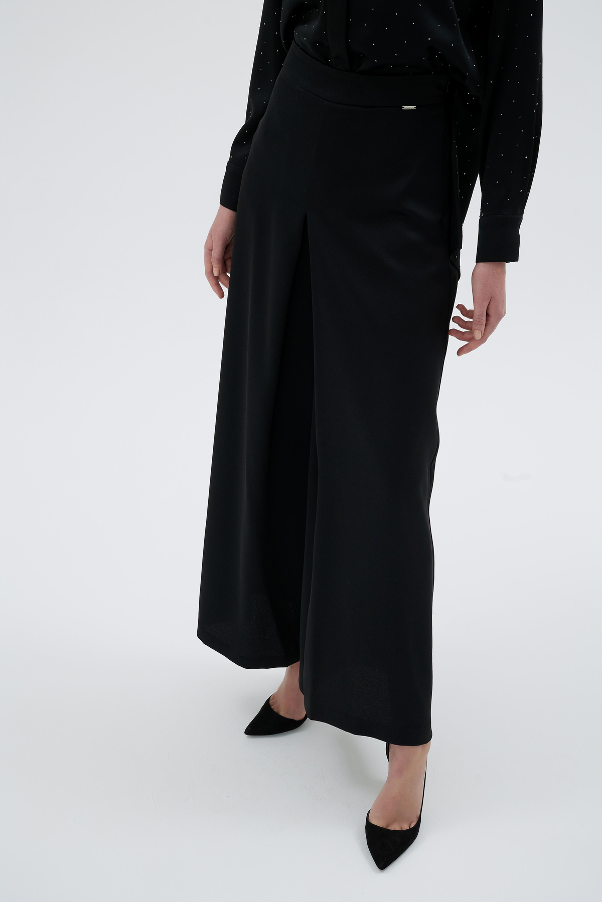 Eliza Geniş Paça Pantolon Siyah