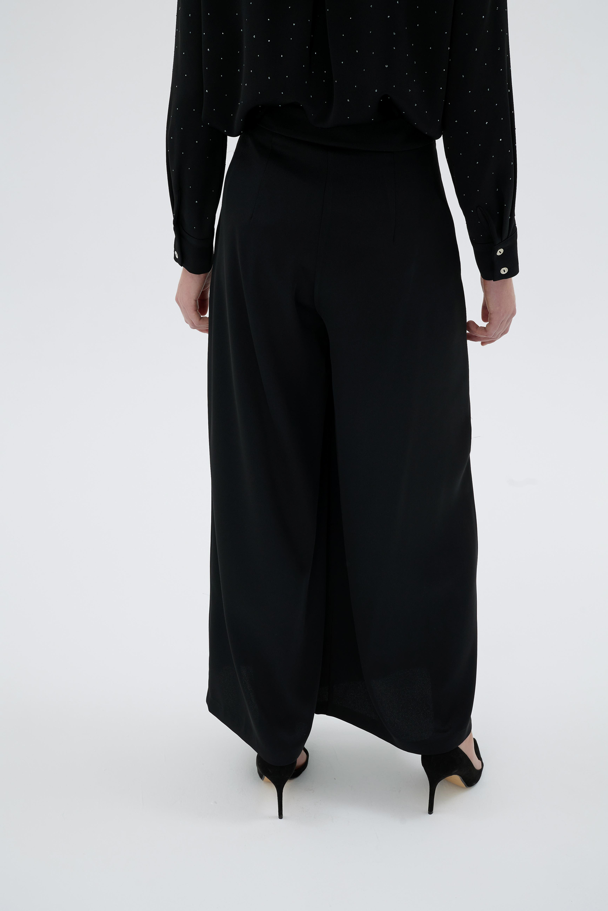 Eliza Geniş Paça Pantolon Siyah