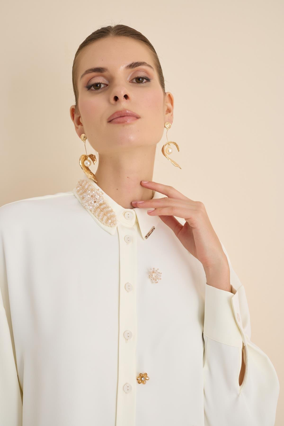 Gabrielle Tişört Ekru-SD251051021014