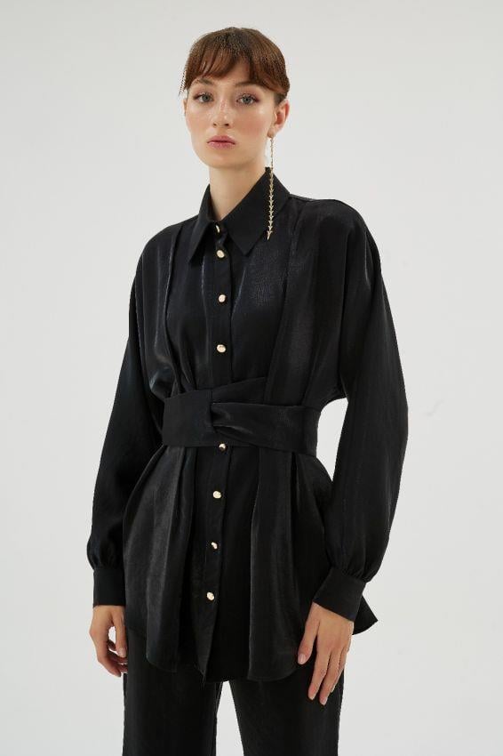 Mazerine Gömlek Siyah