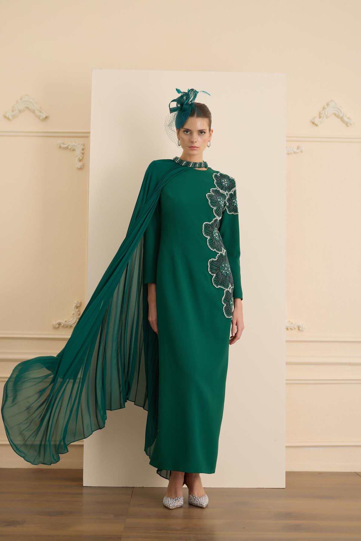 Rosalin Elbise Zümrüt