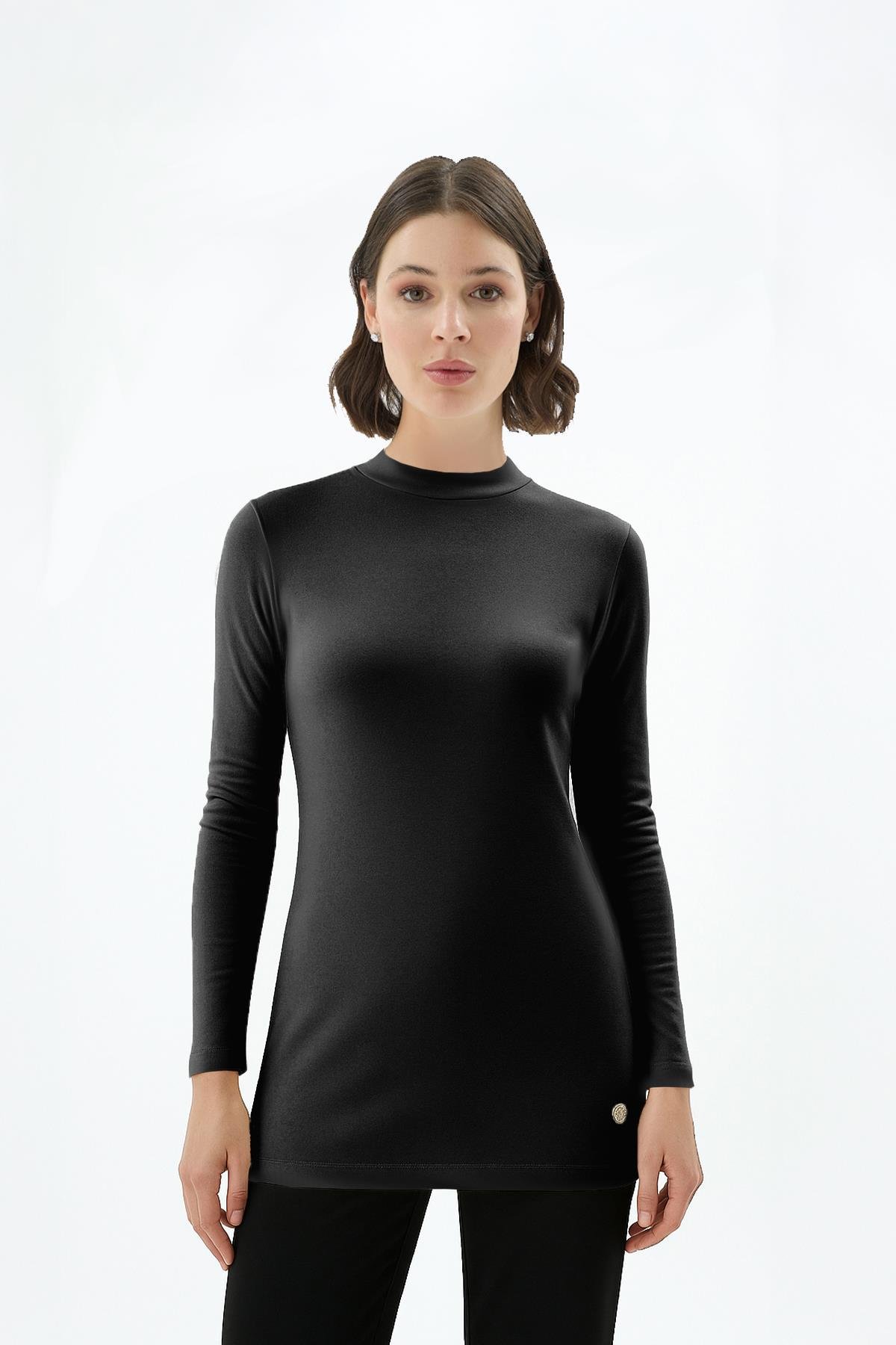 Tilda Uzun Kollu Slimfit Basic Body Siyah