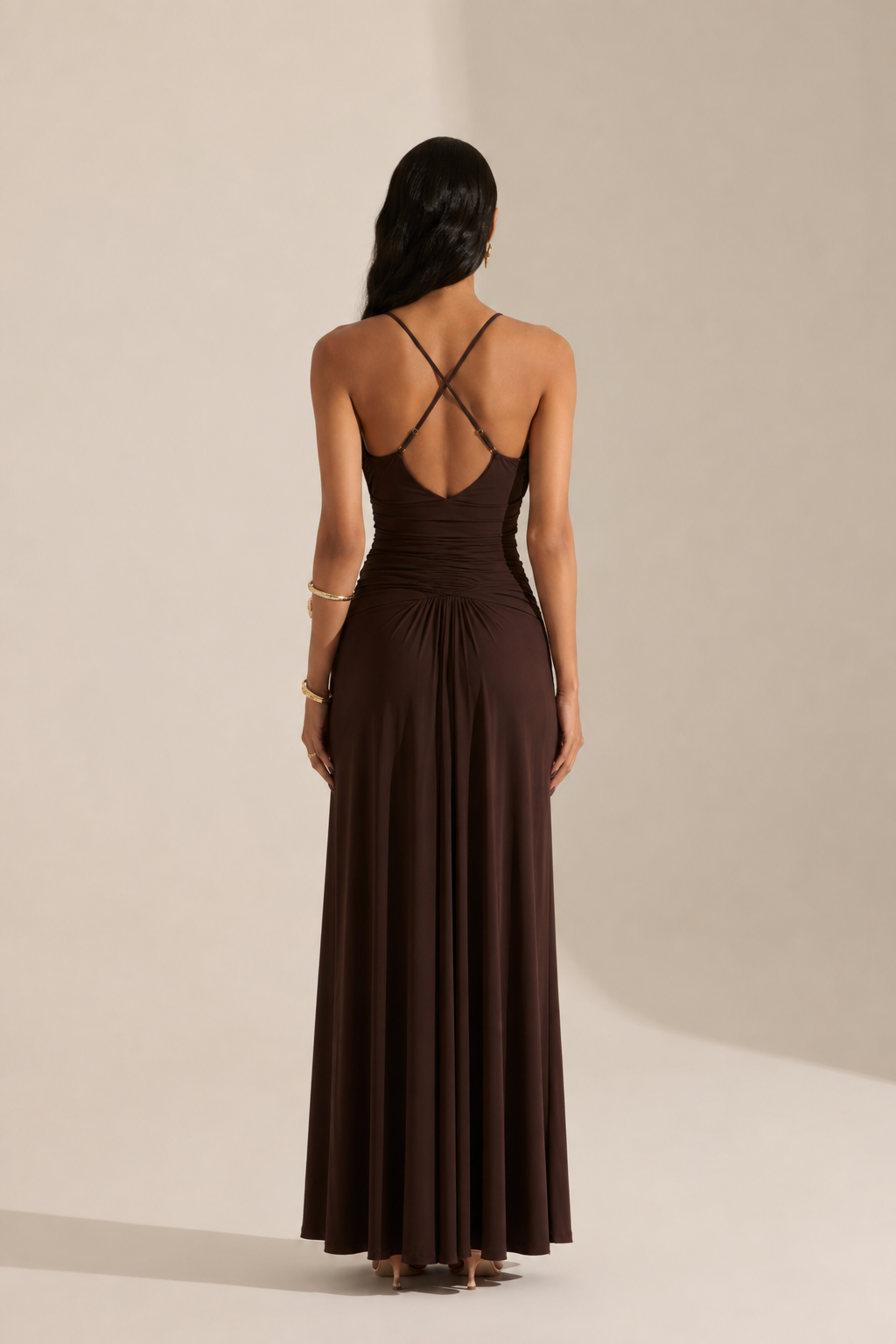 Esna Kahve Elbise