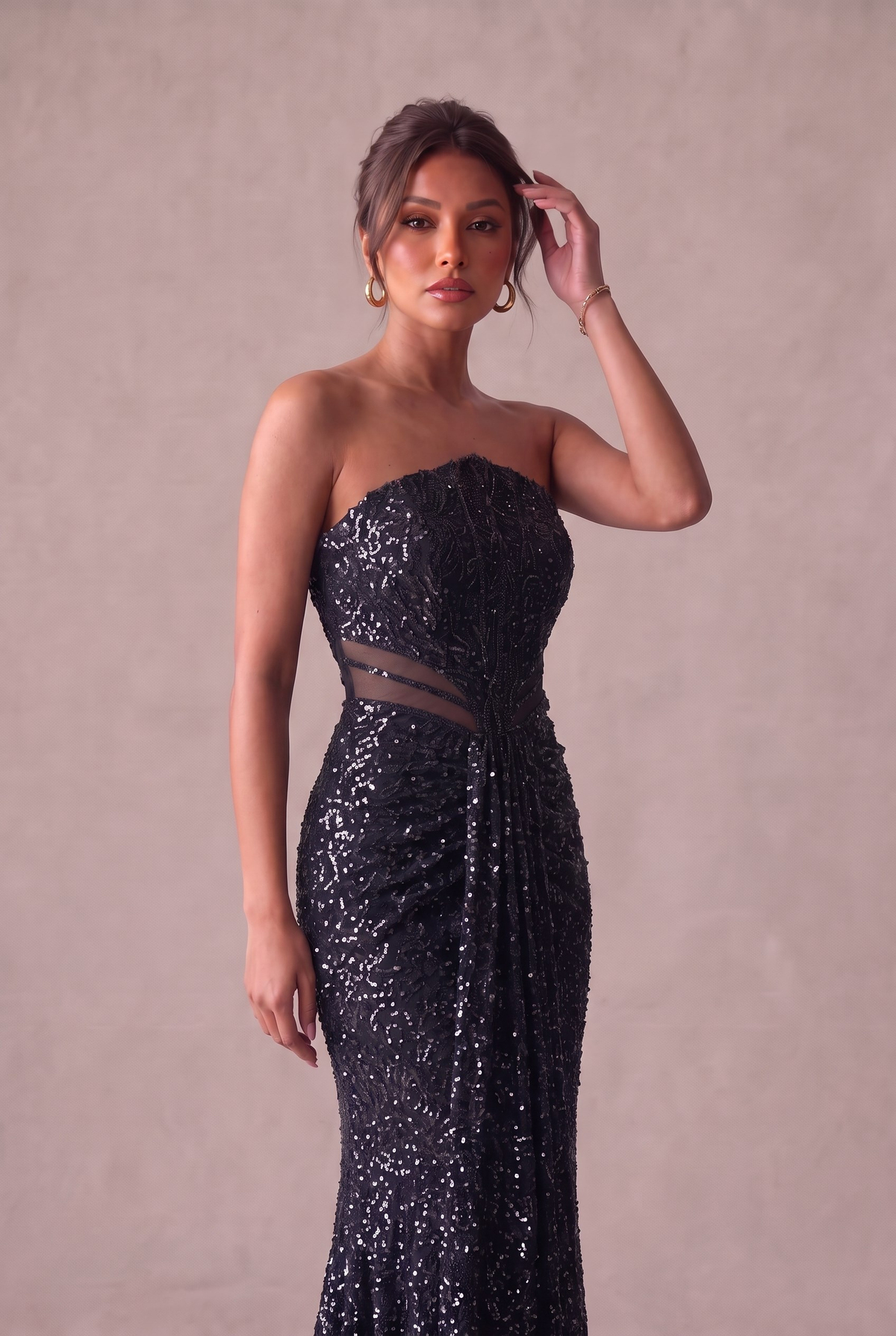 Yasemin Payet Siyah Elbise