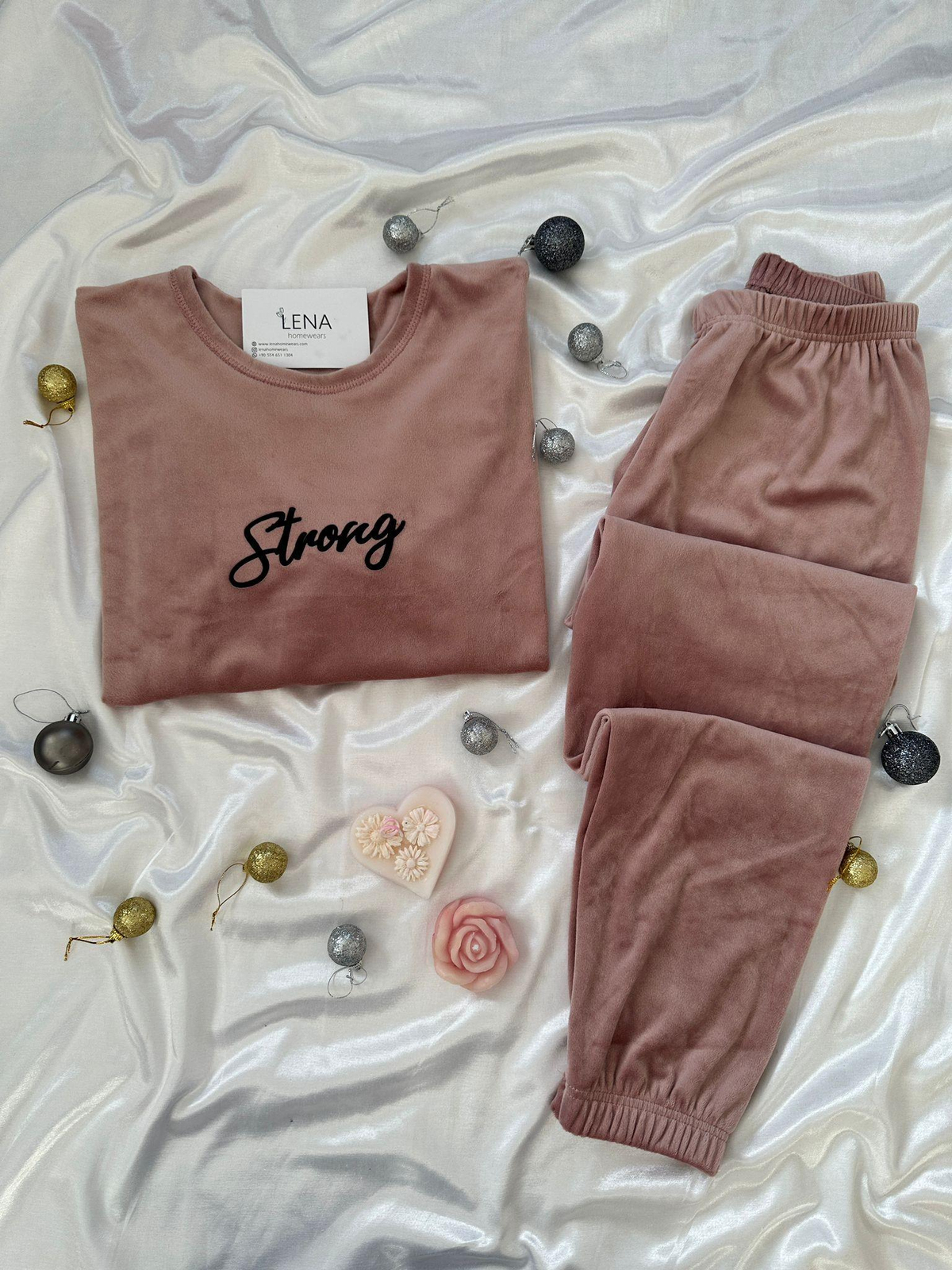 ✨Pudra Strong lüks pijama takımı ✨